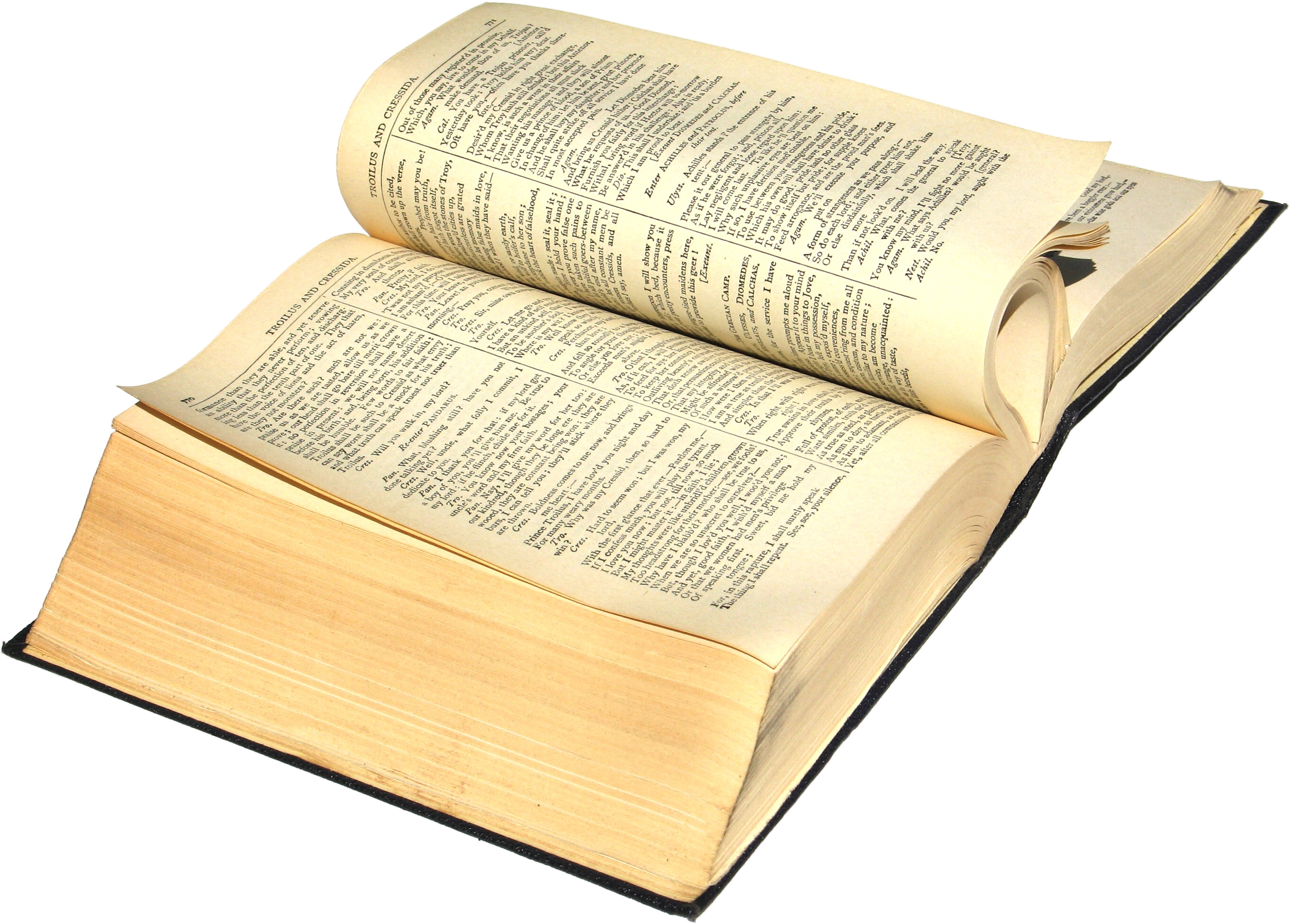 image of a book lying open